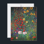 Gustav Klimt Flower Garden Save The Date<br><div class="desc">Karte mit Gustav Klimts Ölmalereigarten mit Sonnenblumen (1907). Ein wunderschöner Garten mit Sonnenblumen und exquisiten blauen,  roten,  lila,  rosa und weißen Blume. Ein großartiges Geschenk für Jugendliche und österreichische Kunstliebhaber.</div>