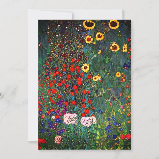 Gustav Klimt Flower Garden Save The Date (Vorderseite)