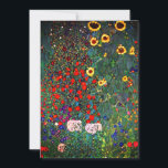 Gustav Klimt Flower Garden Save The Date<br><div class="desc">Karte mit Gustav Klimts Ölgemälde Farm Garden mit Sonnenblumen (1907). Ein wunderschöner Garten mit Sonnenblumen und exquisiten blauen,  roten,  lila,  rosa und weißen Blume. Ein großartiges Geschenk für Jugendliche und österreichische Kunstliebhaber.</div>