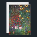 Gustav Klimt Flower Garden Save The Date<br><div class="desc">Karte mit Gustav Klimts Ölgemälde Farm Garden mit Sonnenblumen (1907). Ein wunderschöner Garten mit Sonnenblumen und exquisiten blauen,  roten,  lila,  rosa und weißen Blume. Ein großartiges Geschenk für Jugendliche und österreichische Kunstliebhaber.</div>