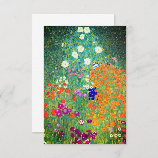 Gustav Klimt Flower Garden Save The Date (Vorne/Hinten)