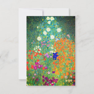Gustav Klimt Flower Garden Save The Date