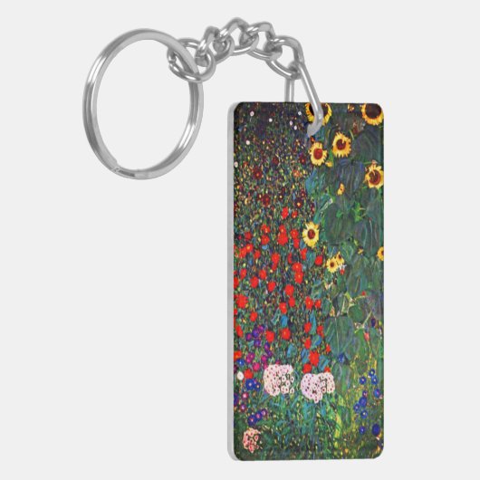 Gustav Klimt Flower Garden Schlüsselanhänger (Vorderseite links)