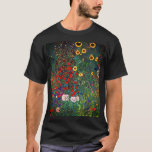Gustav Klimt Flower Garden T-Shirt<br><div class="desc">T - Shirt mit Gustav Klimts Ölgemälde Farm Garden mit Sonnenblumen (1907). Ein wunderschöner Garten mit Sonnenblumen und exquisiten blauen,  roten,  lila,  rosa und weißen Blume. Ein großartiges Geschenk für Jugendliche und österreichische Kunstliebhaber.</div>