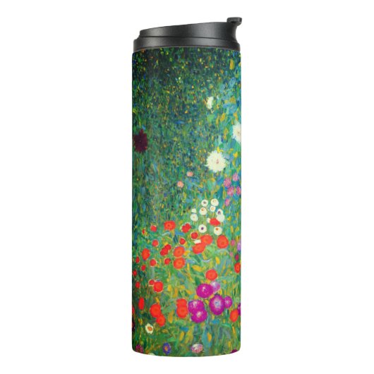 Gustav Klimt Flower Garden Thermosbecher (Nach links gedreht)