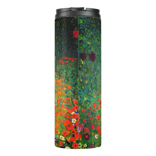 Gustav Klimt Flower Garden Thermosbecher (Rückseite)