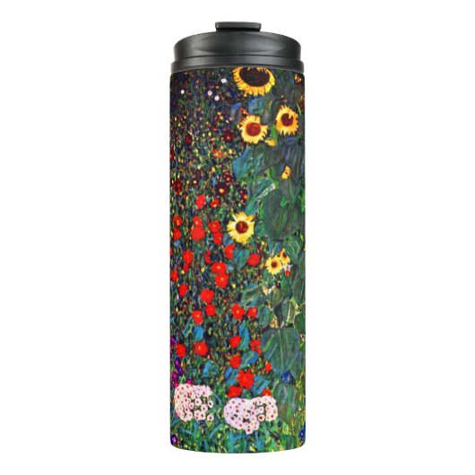 Gustav Klimt Flower Garden Thermosbecher (Vorderseite)