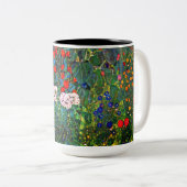 Gustav Klimt Flower Garden Zweifarbige Tasse (VorderseiteRechts)