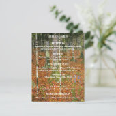 Gustav Klimt Forest Nature Hochzeit Details Begleitkarte (Stehend Vorderseite)