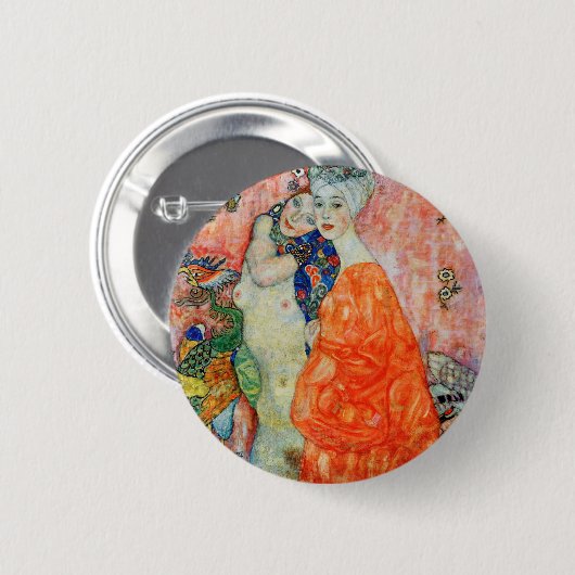 Gustav Klimt - Frauenfreunde Button (Vorne & Hinten)