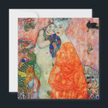 Gustav Klimt - Frauenfreunde Dankeskarte<br><div class="desc">Freundinnen - Gustav Klimt,  Öl auf Leinwand,  1916-17 (1945 zerstört)</div>