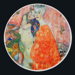 Gustav Klimt - Frauenfreunde Keramikknauf<br><div class="desc">Freundinnen - Gustav Klimt,  Öl auf Leinwand,  1916-17 (1945 zerstört)</div>