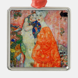 Gustav Klimt - Frauenfreunde Ornament Aus Metall
