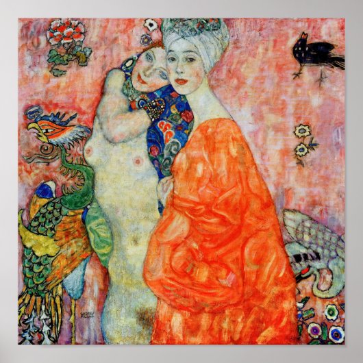 Gustav Klimt - Frauenfreunde Poster (Vorne)