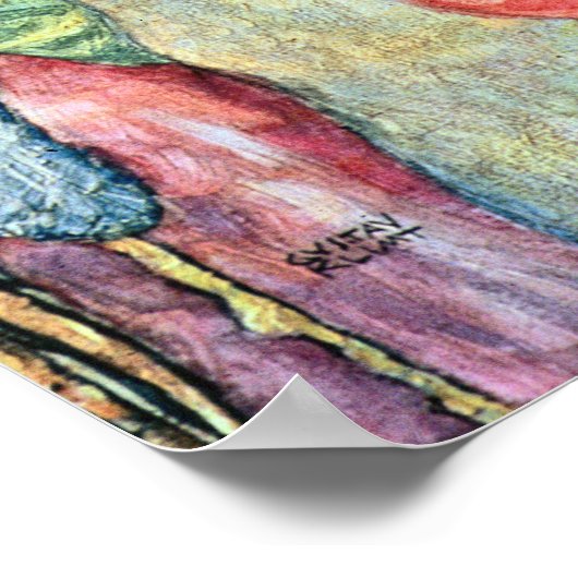 Gustav Klimt - Frauenfreunde Poster (Ecke)