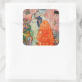 Gustav Klimt - Frauenfreunde Quadratischer Aufkleber (Tasche)