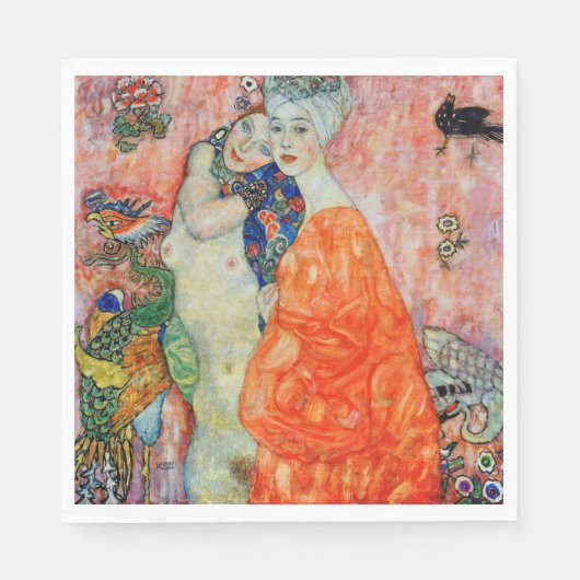 Gustav Klimt - Frauenfreunde Serviette (Vorderseite)