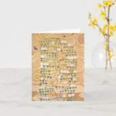 Gustav Klimt Frieze Tree of Life Note Card Karte (Gelbe Blume)