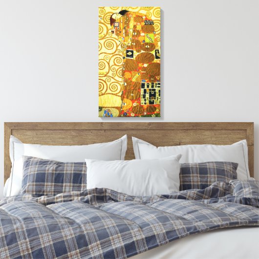 Gustav Klimt Fulfillment Leinwand Poster (Insitu (Schlafzimmer))