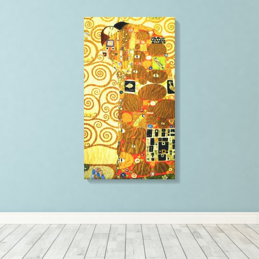 Gustav Klimt Fulfillment Leinwand Poster (Insitu (Holzboden))