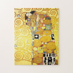 Gustav Klimt Fulfillment Lovers Fine Art Puzzle