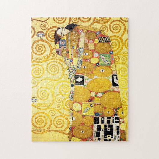 Gustav Klimt Fulfillment Lovers Fine Art Puzzle (Vertikal)