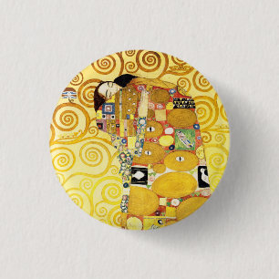 Gustav Klimt Fulfillment Lovers Kunstvoll wandern Button