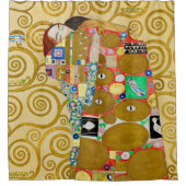Gustav Klimt Fulfillment Nouveau Couple Duschvorhang (Vorderseite)