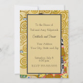 Gustav Klimt Fulfillment Nouveau Couple Einladung (Rückseite)