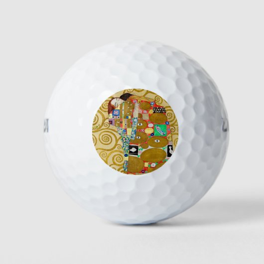 Gustav Klimt Fulfillment Nouveau Couple Golfball (Vorderseite)