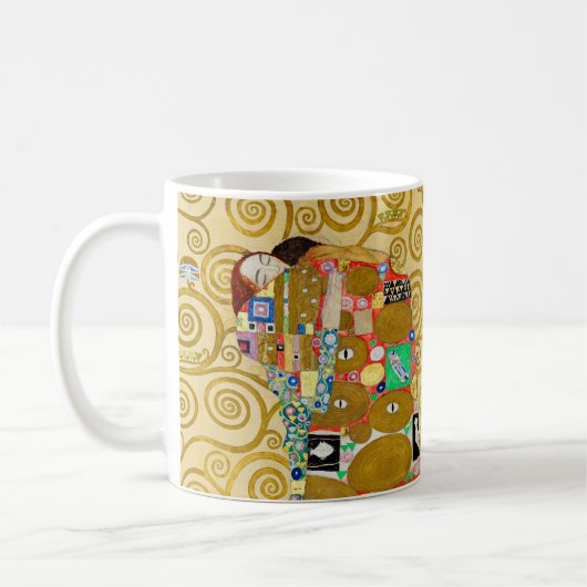 Gustav Klimt Fulfillment Nouveau Couple Kaffeetasse (Links)