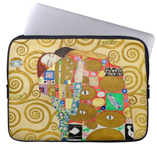 Gustav Klimt Fulfillment Nouveau Couple Laptopschutzhülle (Vorderseite)