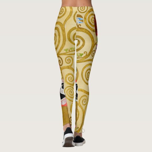 Gustav Klimt Fulfillment Nouveau Couple Leggings (Rückseite)
