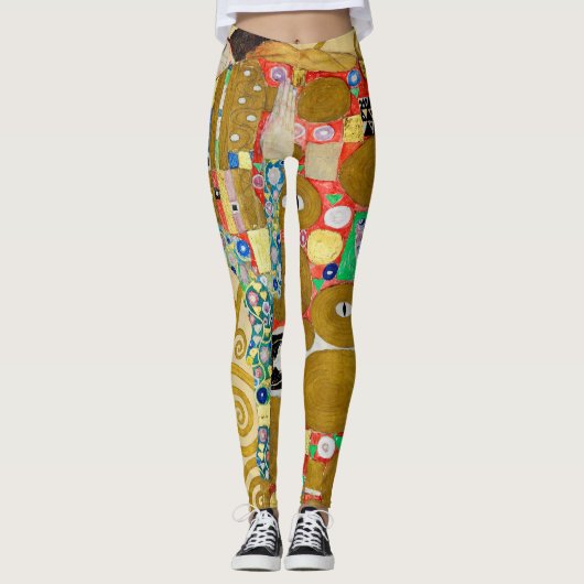 Gustav Klimt Fulfillment Nouveau Couple Leggings (Vorderseite)