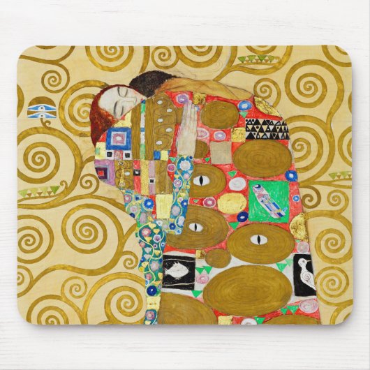 Gustav Klimt Fulfillment Nouveau Couple Mousepad (Vorne)