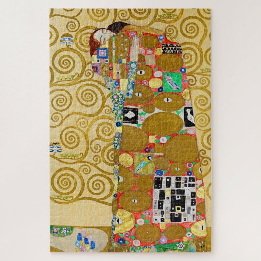 Gustav Klimt Fulfillment Nouveau Couple Puzzle (Vertikal)