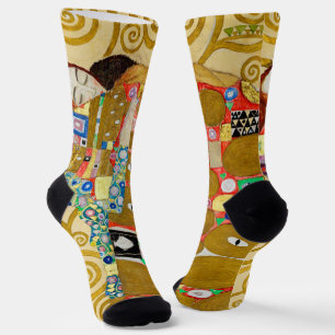 Gustav Klimt Fulfillment Nouveau Couple Socken