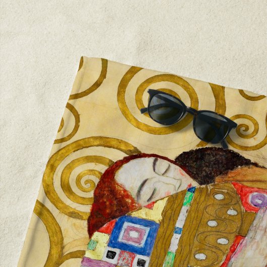 Gustav Klimt Fulfillment Nouveau Couple Strandtuch (Beispiel)