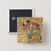 Gustav Klimt - Fulfillment, Stoclet Frieze Button (Vorne & Hinten)