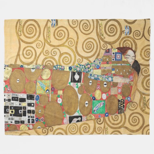 Gustav Klimt - Fulfillment, Stoclet Frieze Fleecedecke (Vorderseite (Horizontal))