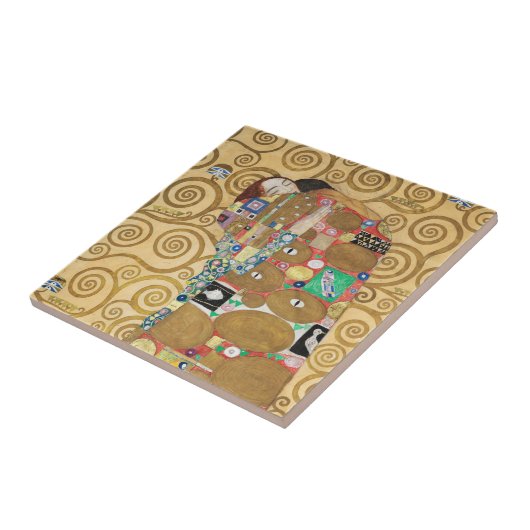 Gustav Klimt - Fulfillment, Stoclet Frieze Fliese (Seite)