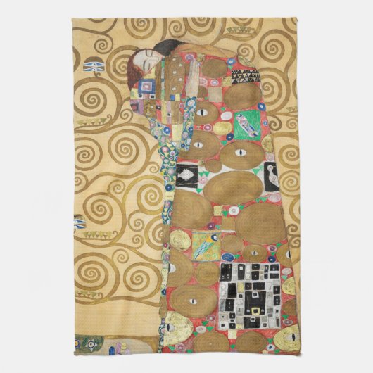Gustav Klimt - Fulfillment, Stoclet Frieze Geschirrtuch (Vertikal)