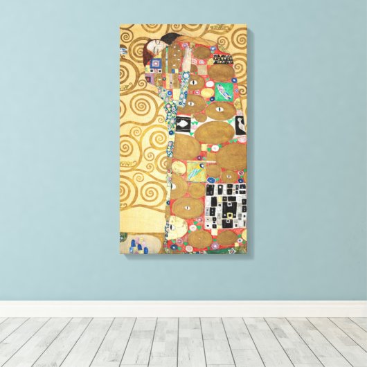 Gustav Klimt - Fulfillment, Stoclet Frieze Leinwanddruck (Insitu (Holzboden))