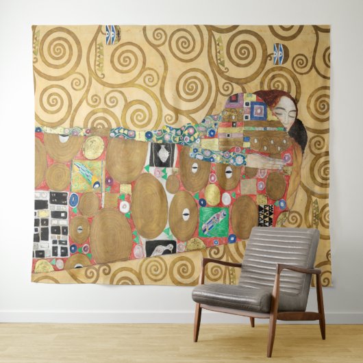 Gustav Klimt - Fulfillment, Stoclet Frieze Wandteppich (Beispiel (Horizontal))