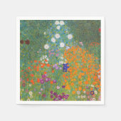 Gustav Klimt Garden Blume Muster Berühmte Malerei Serviette (Vorderseite)