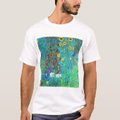 Gustav Klimt Garden mit Sonnenblumen T-Shirt (Vorderseite)