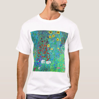 Gustav Klimt Garden mit Sonnenblumen T-Shirt