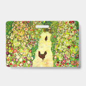 Gustav Klimt Garten mit Hühnern Ausweis (Rückseite)