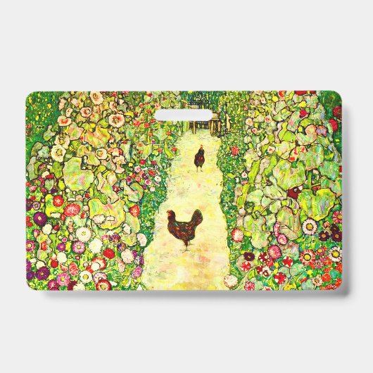 Gustav Klimt Garten mit Hühnern Ausweis (Vorderseite)