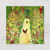 Gustav Klimt Garten mit Hühnern Begleitkarte (Vorderseite)